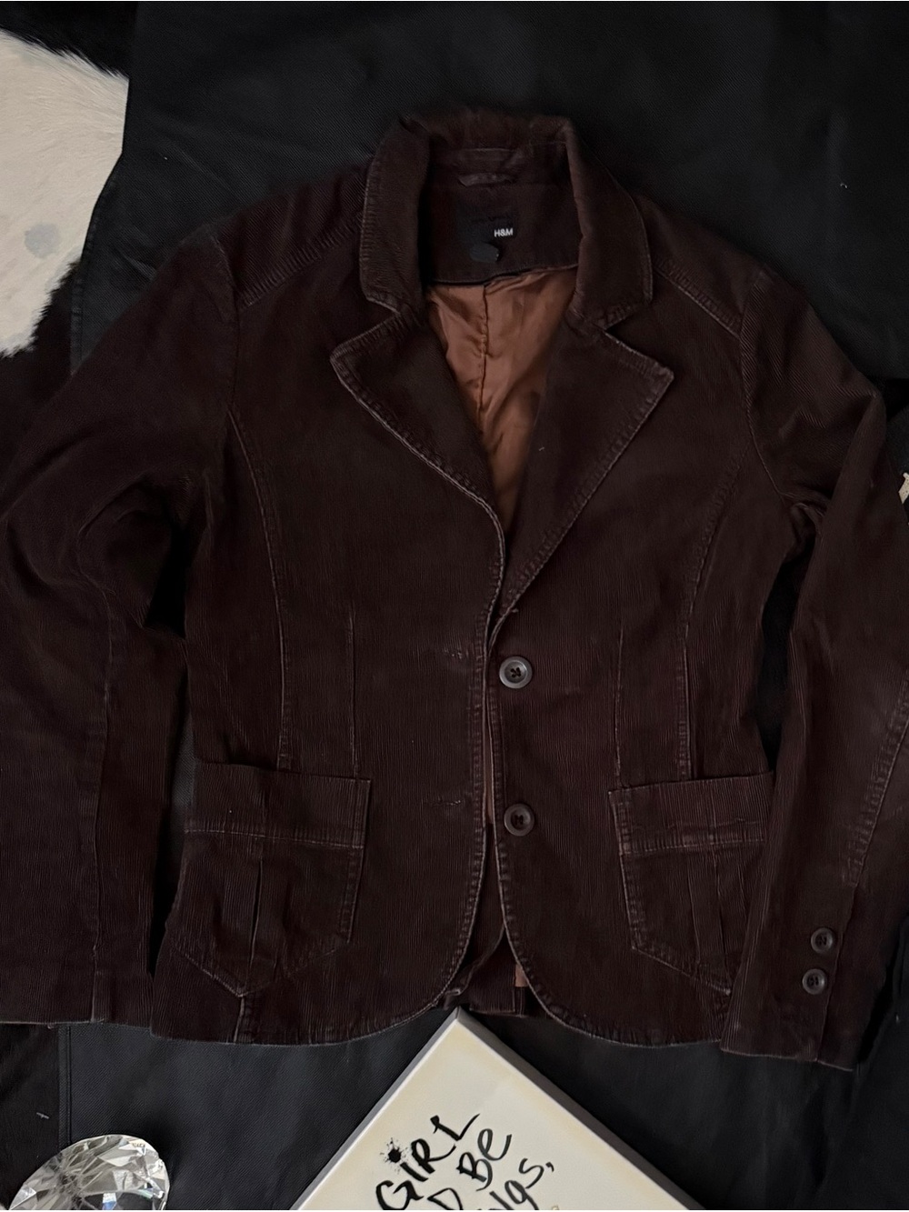 H&M Brown Corduroy Blazer Jacket